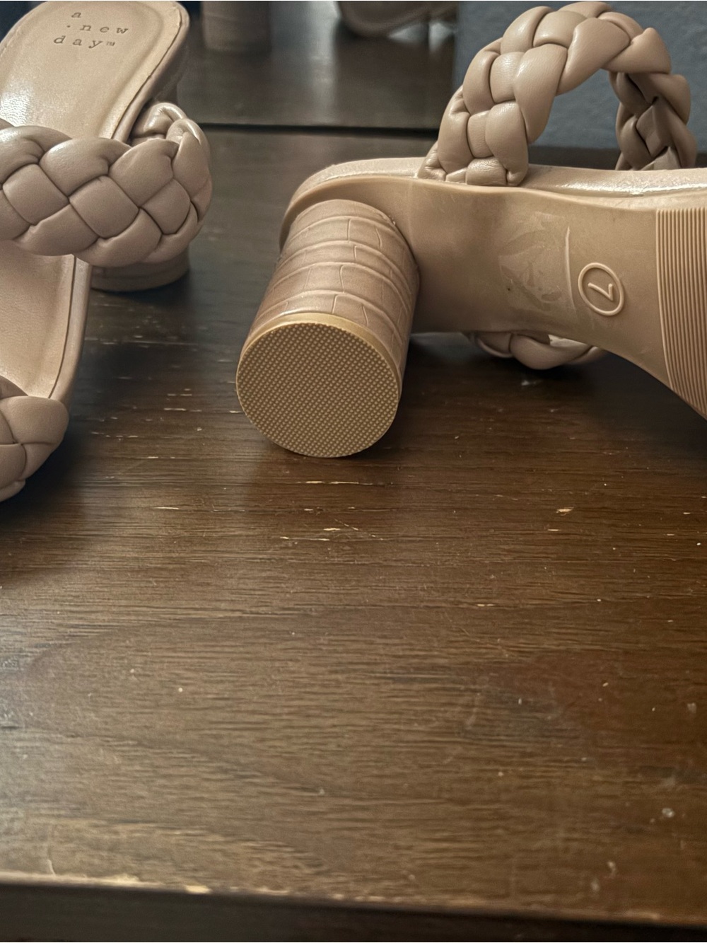 A New Day - Braided Double-Strap Slide Heels — Beige - Picture 2 of 6